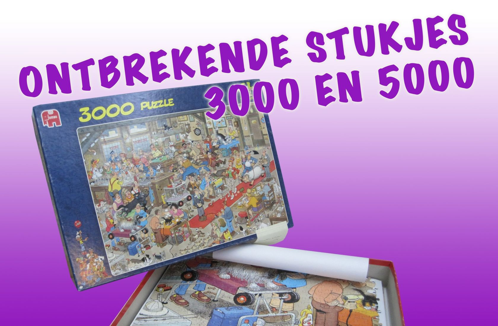 Ontbrekende stukjes - Jan van Haasteren puzzels